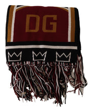 Elegant DG King Wool & Cashmere Scarf Dolce & Gabbana