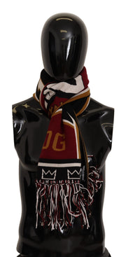 Elegant DG King Wool & Cashmere Scarf Dolce & Gabbana