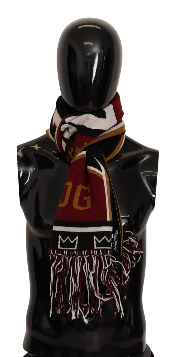 Elegant DG King Wool & Cashmere Scarf Dolce & Gabbana