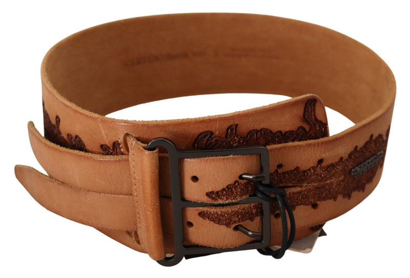 Classy Double Buckle Genuine Leather Belt Scervino Street