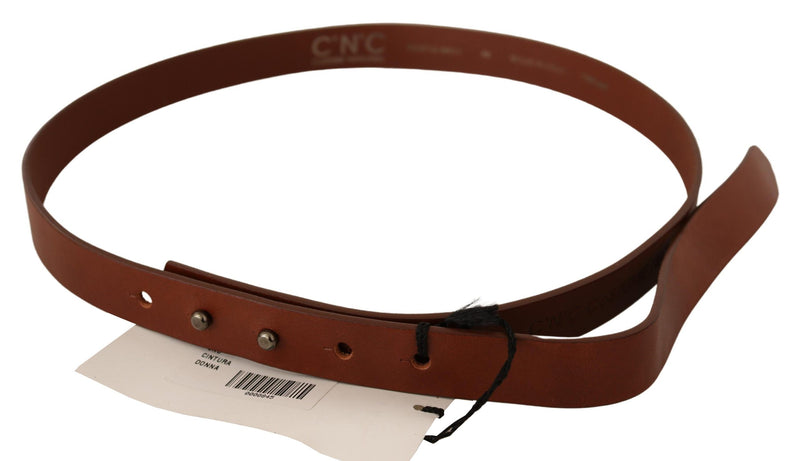 Elegant Brown Leather Fashion Belt Costume National