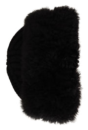 Elegant Black Cashmere Alpaca Fur Beanie Dolce & Gabbana