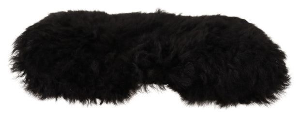 Elegant Black Cashmere Alpaca Fur Beanie Dolce & Gabbana