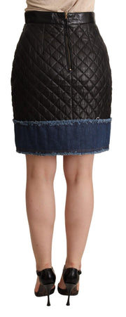 Sleek High-Waist Leather Mini Skirt Dolce & Gabbana