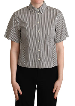 Elegant Striped Cotton Polo for Women Dolce & Gabbana