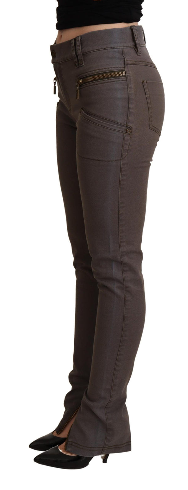 Chic Brown Slim-Fit Skinny Jeans PLEIN SUD