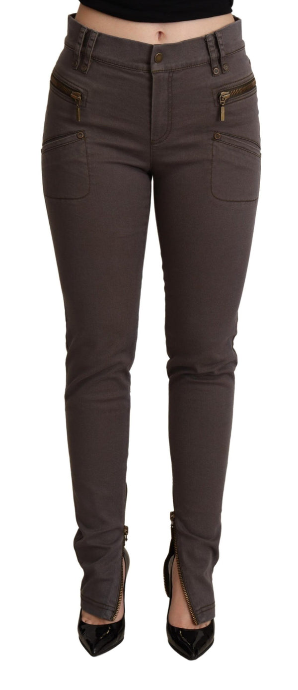 Chic Brown Slim-Fit Skinny Jeans PLEIN SUD