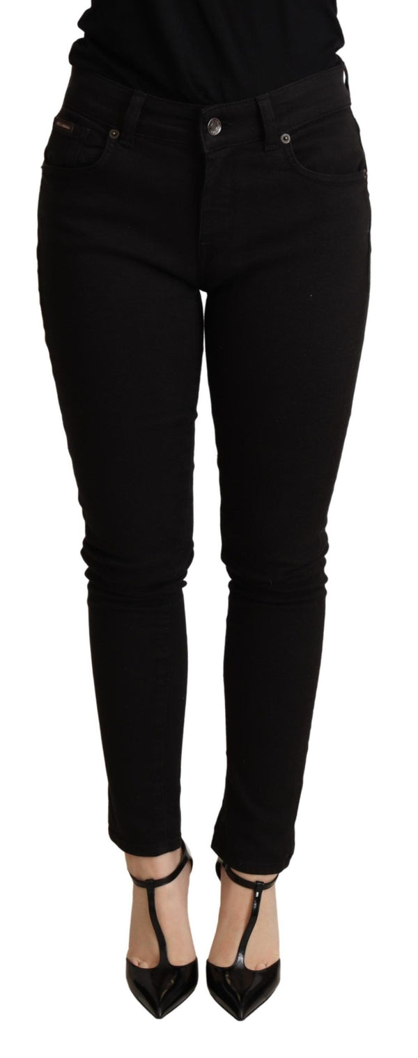 Elegant Slim Black Skinny Jeans Dolce & Gabbana