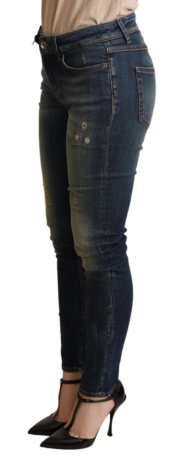 Elegant Slim-Fit Dark Blue Skinny Jeans Dolce & Gabbana