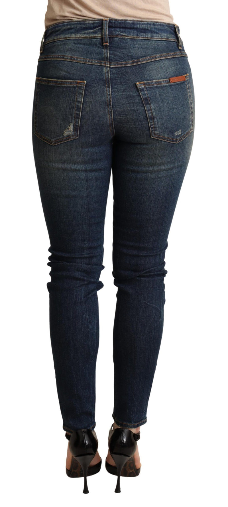 Elegant Slim-Fit Dark Blue Skinny Jeans Dolce & Gabbana