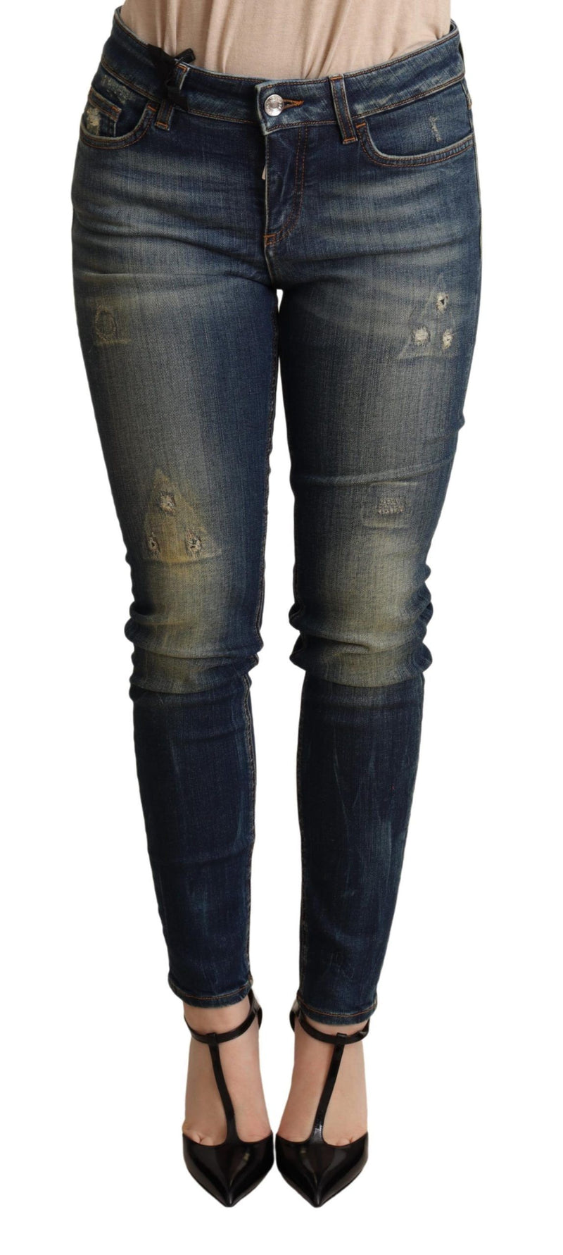 Elegant Slim-Fit Dark Blue Skinny Jeans Dolce & Gabbana