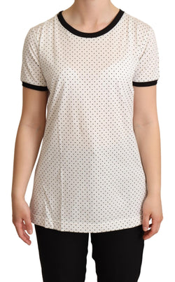 Polka Dot Crewneck Cotton Tee Dolce & Gabbana