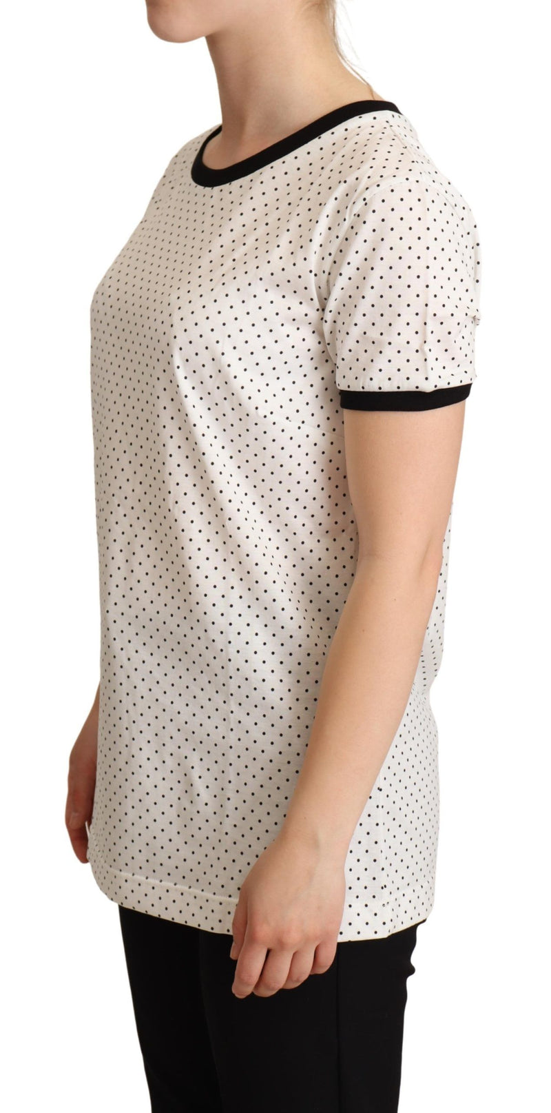 Polka Dot Crewneck Cotton Tee Dolce & Gabbana