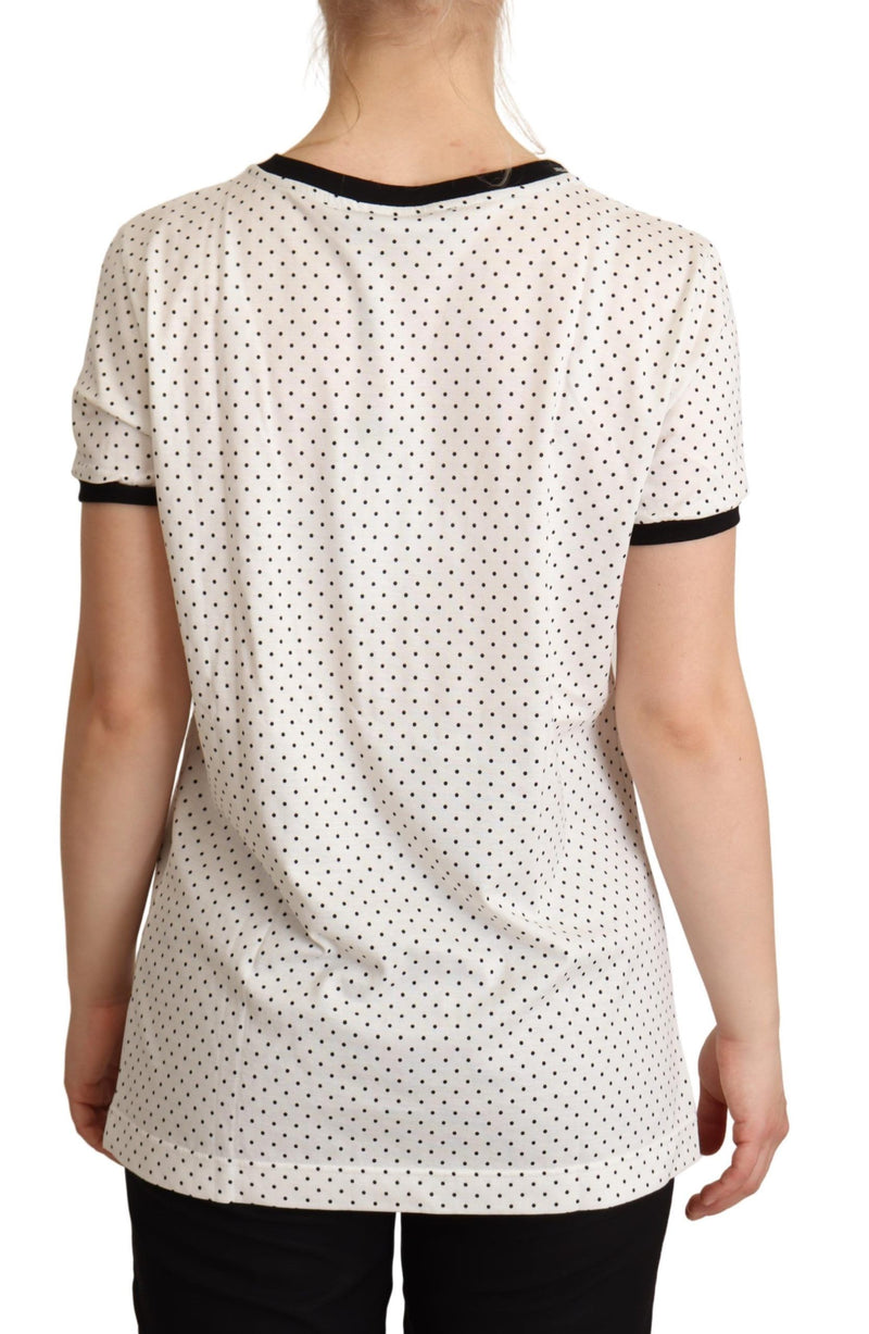 Polka Dot Crewneck Cotton Tee Dolce & Gabbana