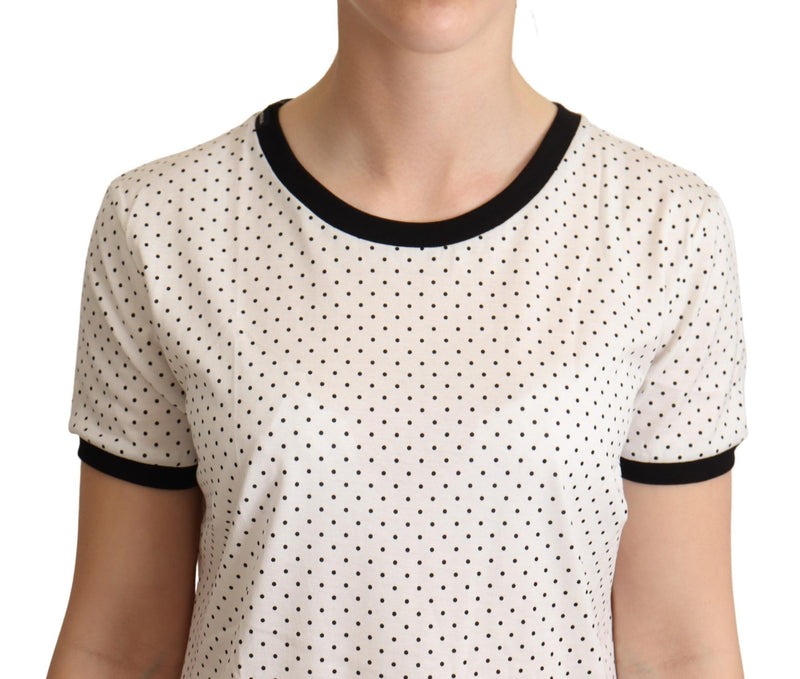 Polka Dot Crewneck Cotton Tee Dolce & Gabbana