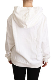 White L'Amore Motive Hooded Sweater Dolce & Gabbana