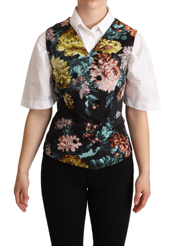 Exquisite Floral Jacquard Waistcoat Dolce & Gabbana