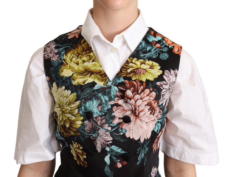 Exquisite Floral Jacquard Waistcoat Dolce & Gabbana