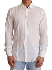 Elegant White Slim Fit Martini Dress Shirt Dolce & Gabbana