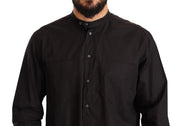 Elegant Black 100% Cotton Men's Shirt Dolce & Gabbana