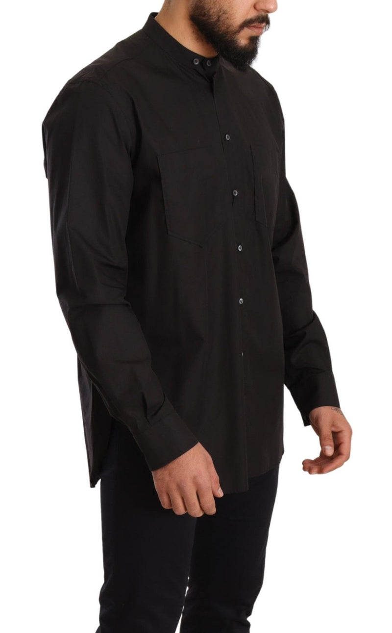 Elegant Black 100% Cotton Men's Shirt Dolce & Gabbana