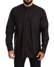 Elegant Black 100% Cotton Men's Shirt Dolce & Gabbana