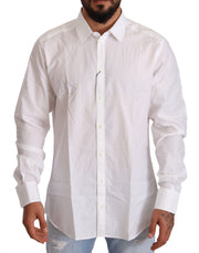 Elegant White Martini Fit Shirt Dolce & Gabbana