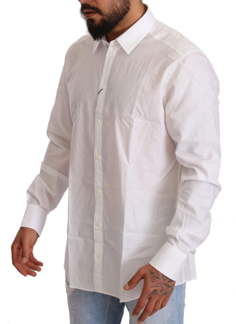 Elegant White Martini Fit Shirt Dolce & Gabbana