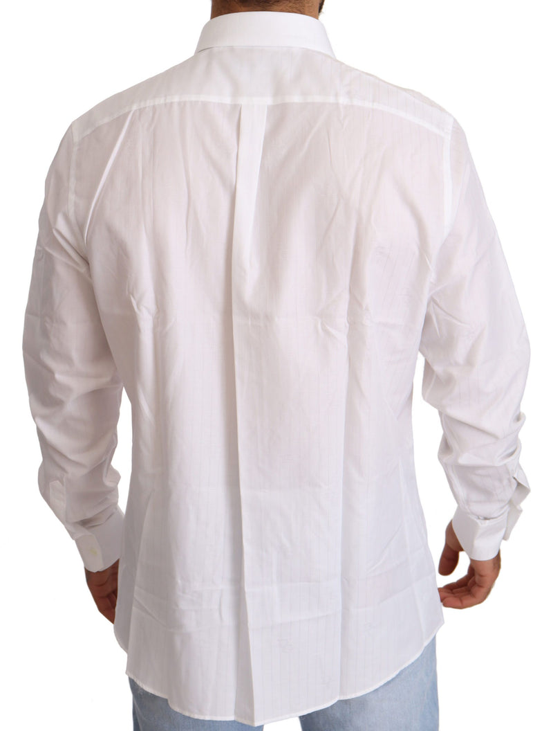 Elegant White Martini Fit Shirt Dolce & Gabbana