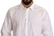 Elegant White Martini Fit Shirt Dolce & Gabbana