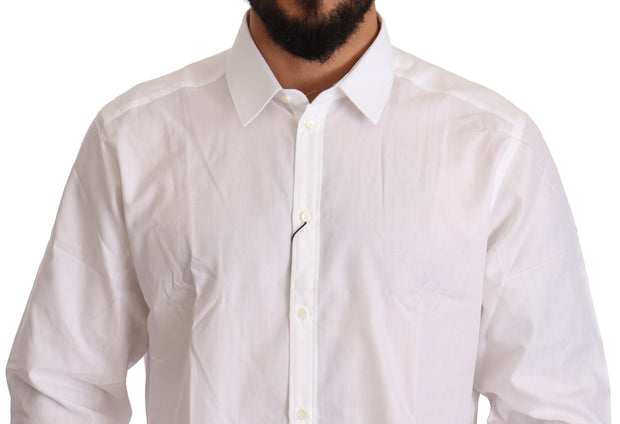 Elegant White Martini Fit Shirt Dolce & Gabbana