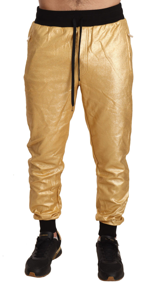 Gold Year of the Pig Sweatpants Dolce & Gabbana