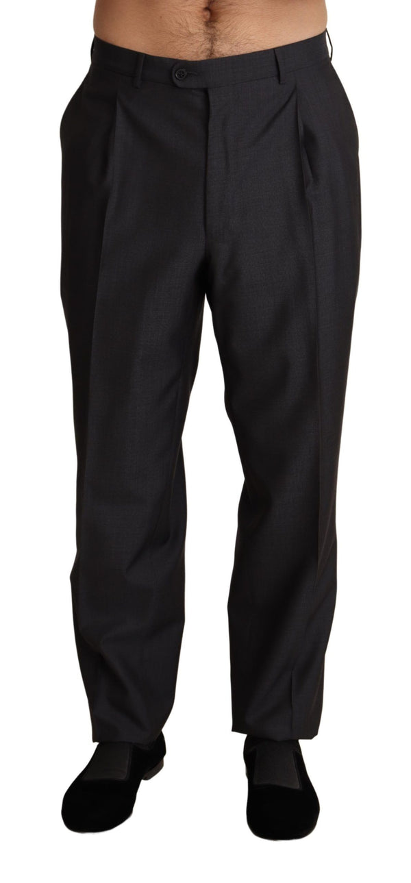 Elegant Gray Skinny Dress Trousers Dolce & Gabbana