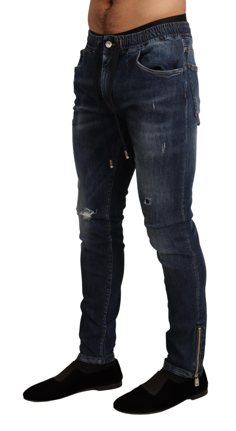 Elegant Dark Blue Skinny Jeans Dolce & Gabbana