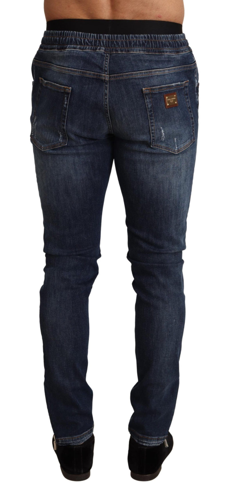 Elegant Dark Blue Skinny Jeans Dolce & Gabbana