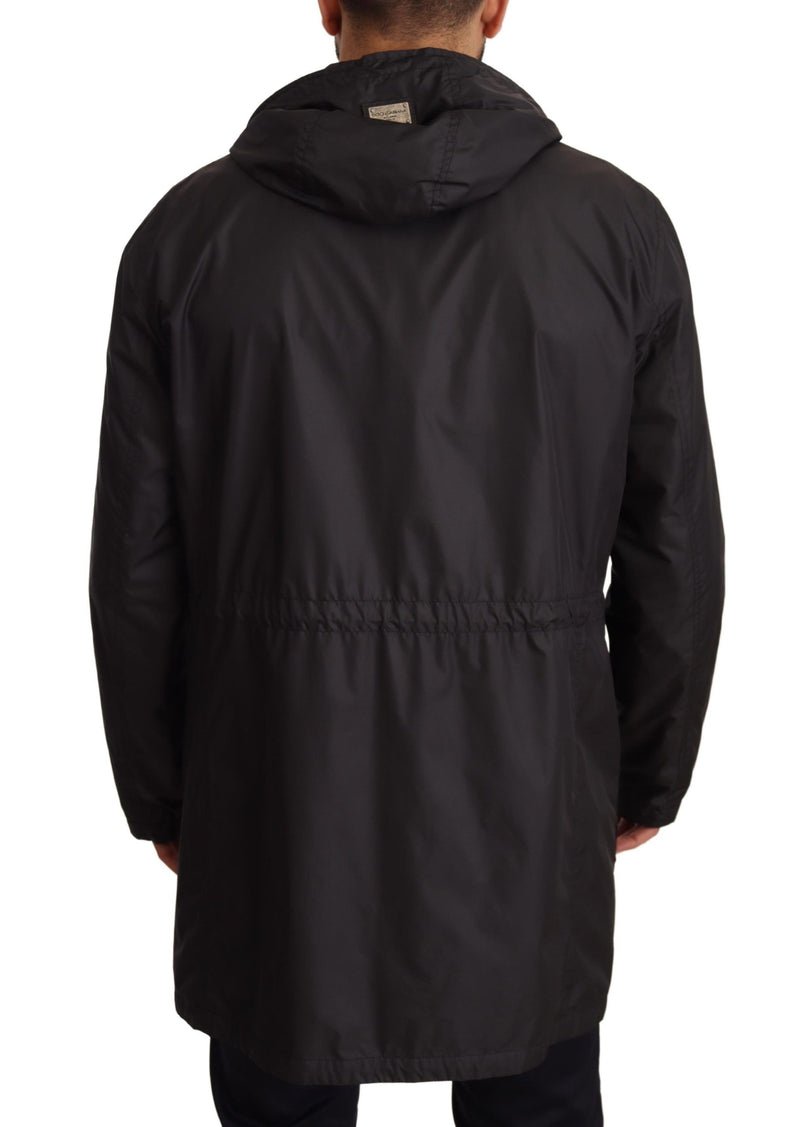 Elegant Black Hooded Blouson Jacket Dolce & Gabbana