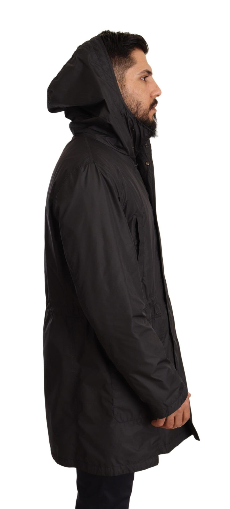 Elegant Black Hooded Blouson Jacket Dolce & Gabbana