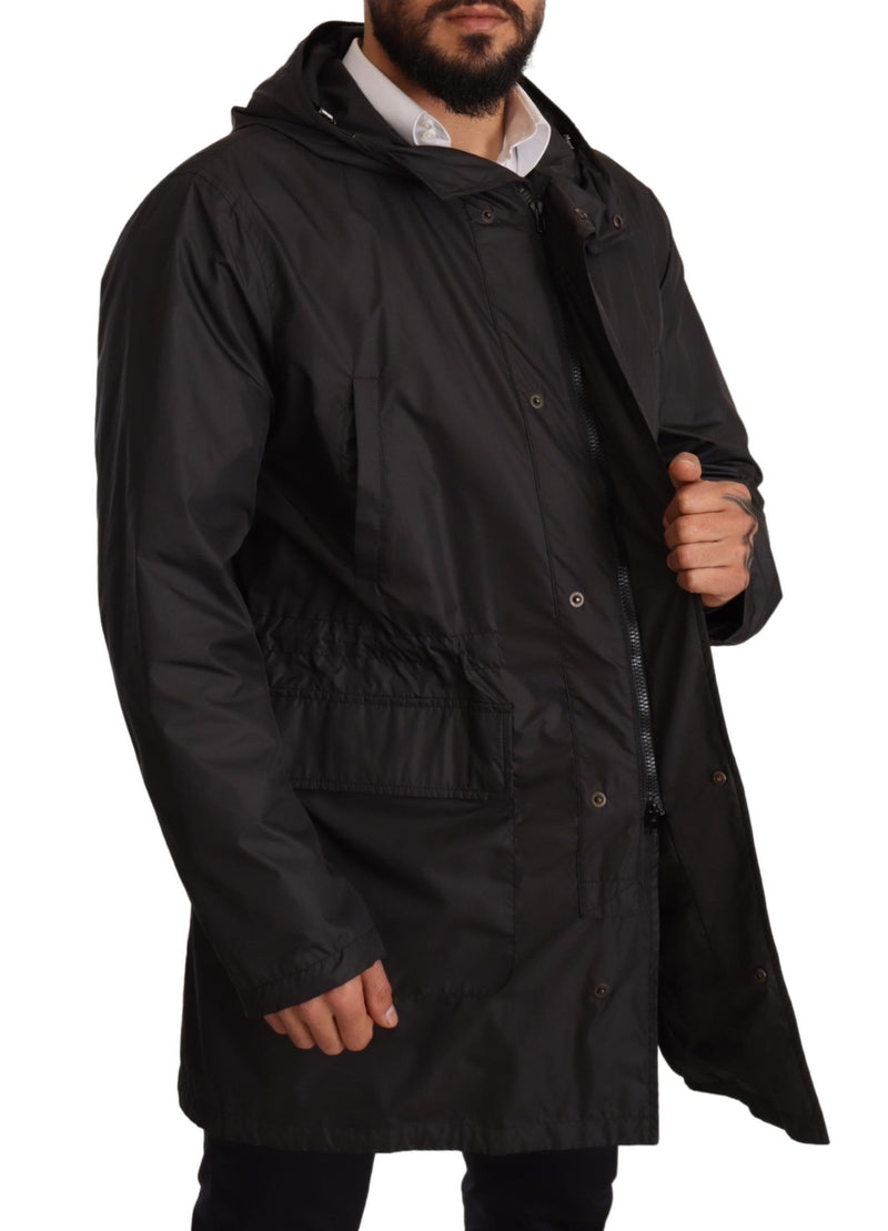 Elegant Black Hooded Blouson Jacket Dolce & Gabbana