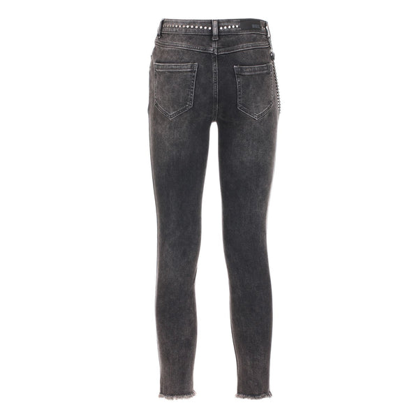 Elegant Black Denim Trousers Imperfect