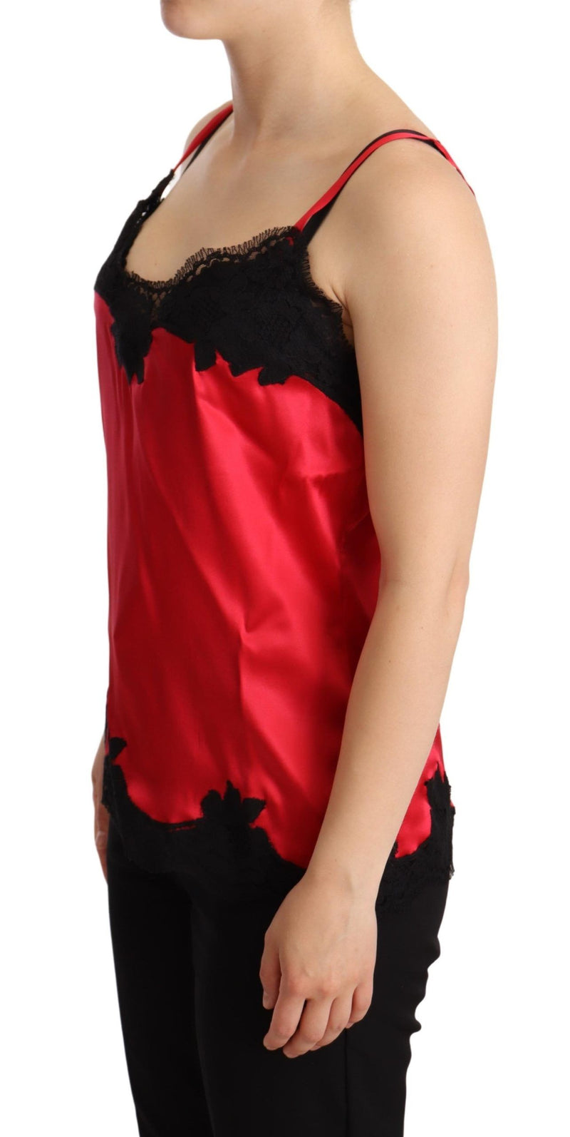 Enchanting Red Silk Blend Lace Camisole Dolce & Gabbana