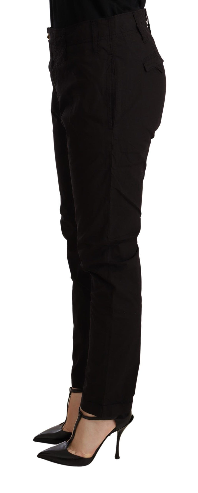 Elegant Black Baggy Cotton Pants CYCLE