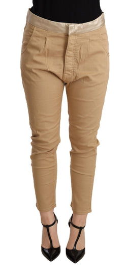 Beige Mid Waist Slim Fit Skinny Pants CYCLE