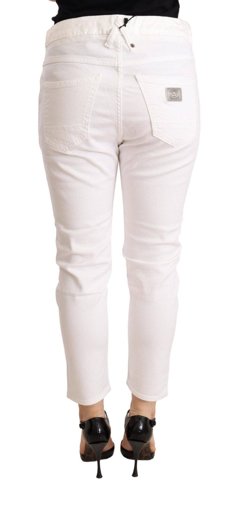 Elegant Slim Fit White Skinny Pants CYCLE