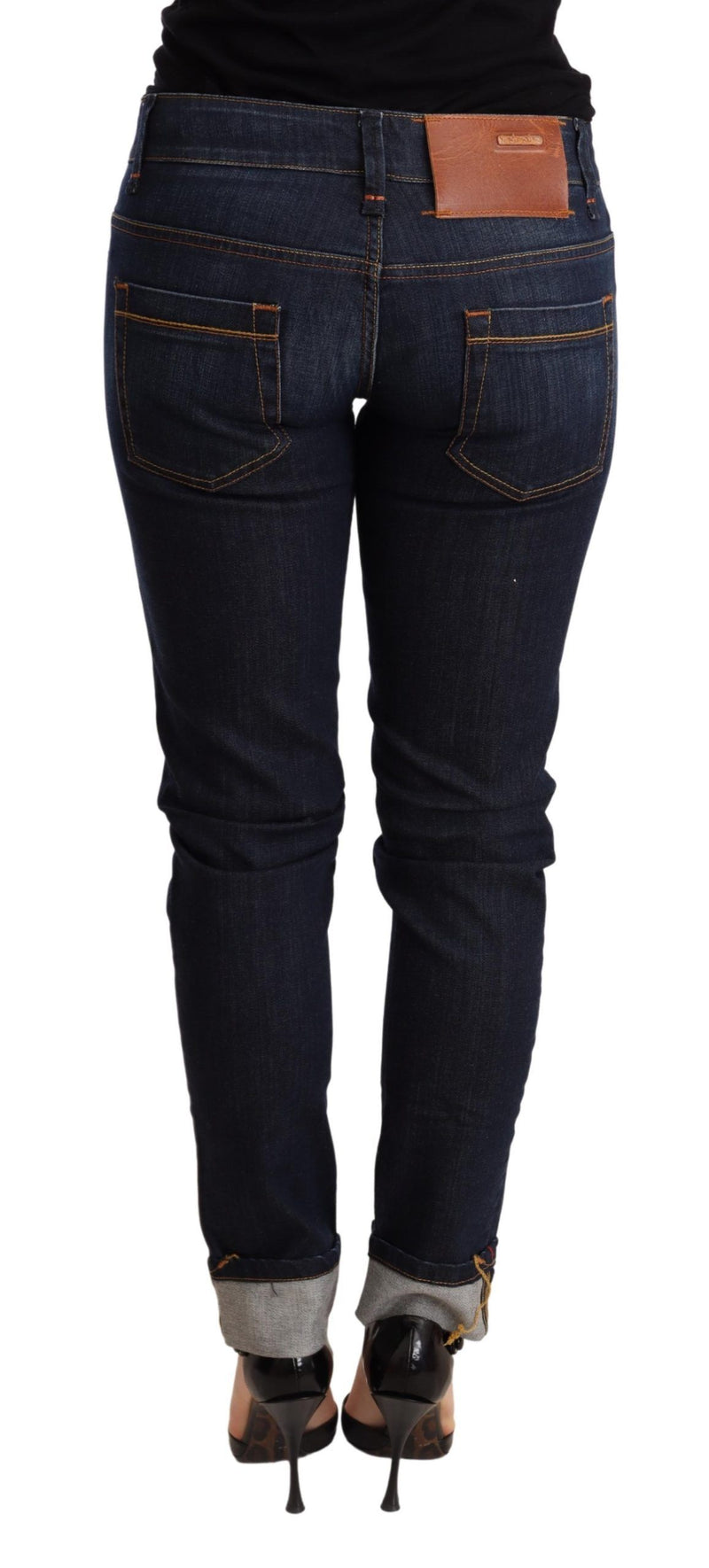 Chic Dark Blue Skinny Jeans Acht