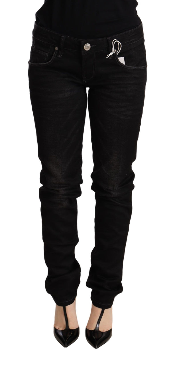 Sleek Black Wash Skinny Jeans Acht