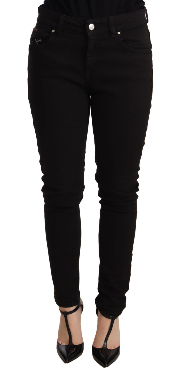 Elegant Slim-Fit Black Denim Jeans Dolce & Gabbana