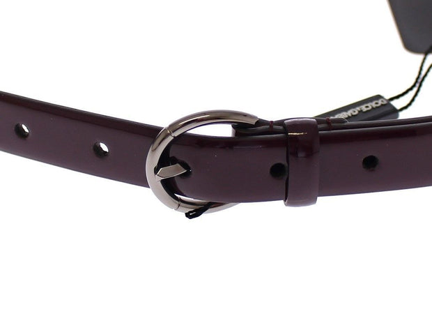 Elegant Purple Leather Belt - Italian Elegance Dolce & Gabbana