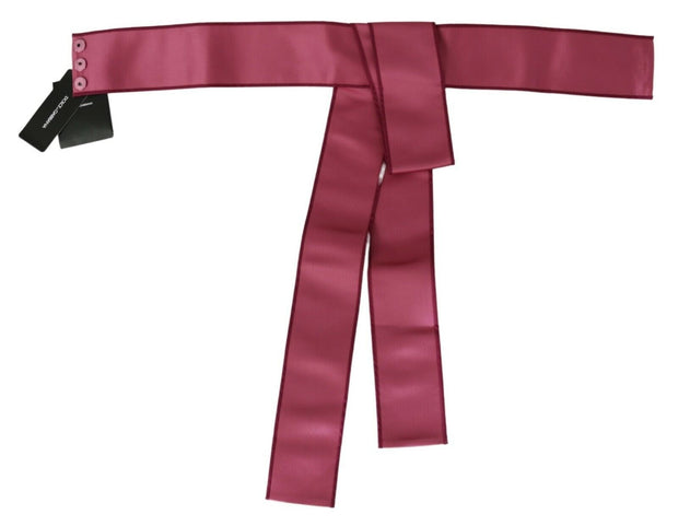 Elegant Pink Silk Wide Waist Belt Dolce & Gabbana