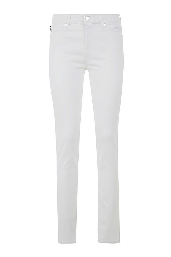 White Cotton Women's Jeans Love Moschino