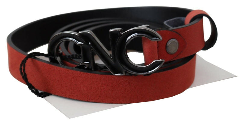 Elegant Blood Red Leather Belt Costume National